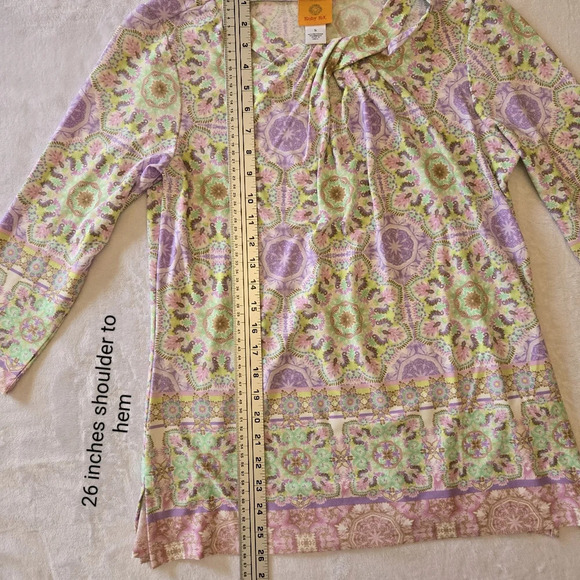 NWT Ruby Rd. Printed Blouse - Picture 6 of 8